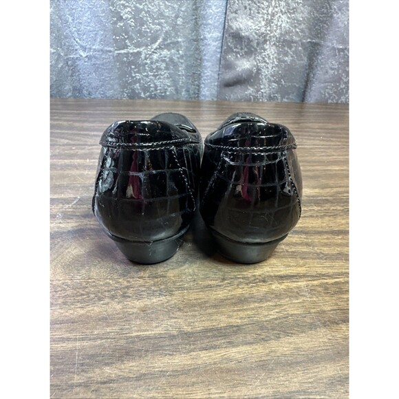 Clarks Artisan Shoes Pumps Heels Women Size 9.5N Black Patent Slip On - Picture 3 of 16